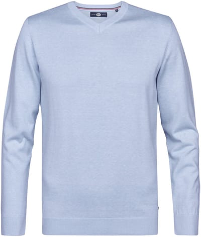 Petrol Industries Trui Fine Knit V Neck Sweater Whitefish M Ros Kwv200 5196 Mannen Maat - L
