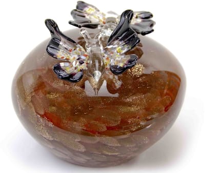 Loranto - Mini Urn Vlinders - Gouden Steen - Crematie Urn voor Thuis