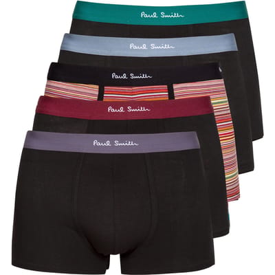 Paul Smith Men Trunk 5 Pack Mixed Plate 1 Maat: S | Onderbroeken Outlet | Heren | Zwart