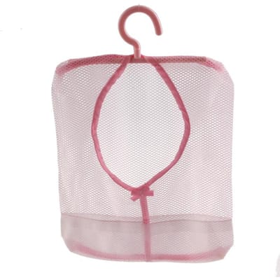 Filet de rangement portable et polyvalent, idéal pour la cuisine et la salle de bain. rose