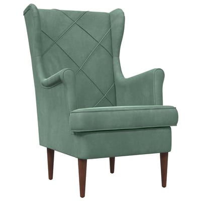 vidaXL - Fauteuil - Zeegroen - Fluweel