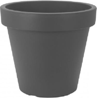1x Kunststof bloempotten 30 cm antraciet grijs - Bloempotten/plantenpotten voor binnen en buiten