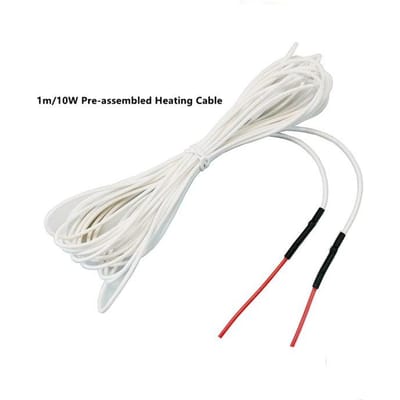 Câble chauffant pré-assemblé 12 V, fil chauffant en caoutchouc de silicone basse tension pour le chauffage du volant, incubateur chauffant fait maison, chauffage de siège 1m white