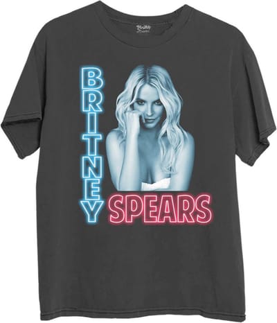 Britney Spears - Neon Light Heren T-shirt - S - Zwart