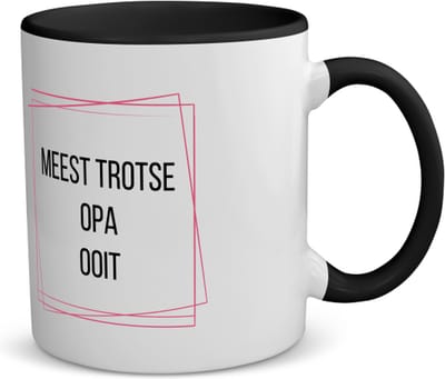 Akyol - meest trotse opa ooit koffiemok - theemok - zwart - Opa - trotse opa - verjaardagscadeau - verjaardag - cadeau - cadeautje voor opa - opa artikelen - kado - geschenk - gift - 350 ML inhoud