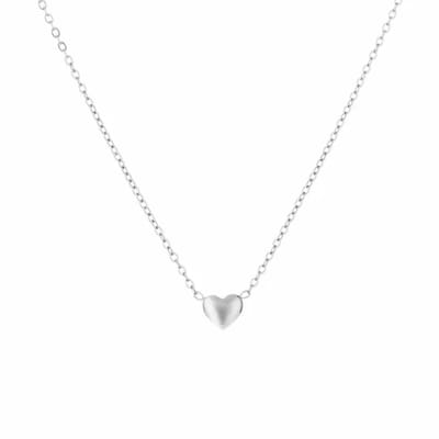 Ketting Heart - Michelle Bijoux - Ketting - 40 + 5 cm - Stainless Steel - Zilver-Moederdag-Valentijn-Cadeau-Kerst-Sinterklaas-trendy-stainless steel