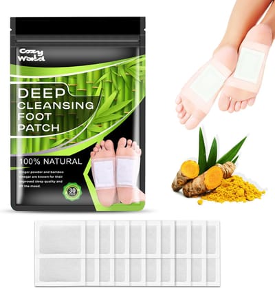 Cozy World - Detox Voetpads - 30 pads - 2 weken kuur - Voordeelverpakking - Detoxkuur - Voetverzorging - Detox - Afvallen - Afslankpleisters - Energie - Gezondheid - Stress verlagend - Slaap bevorderend
