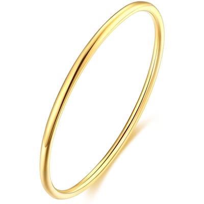 Eenvoudige 2mm/3mm Glanzende Spiraalarmband Eenvoudige Armband Niet-Verkleurende Dames Dunne Armband 3mm/65mm goud