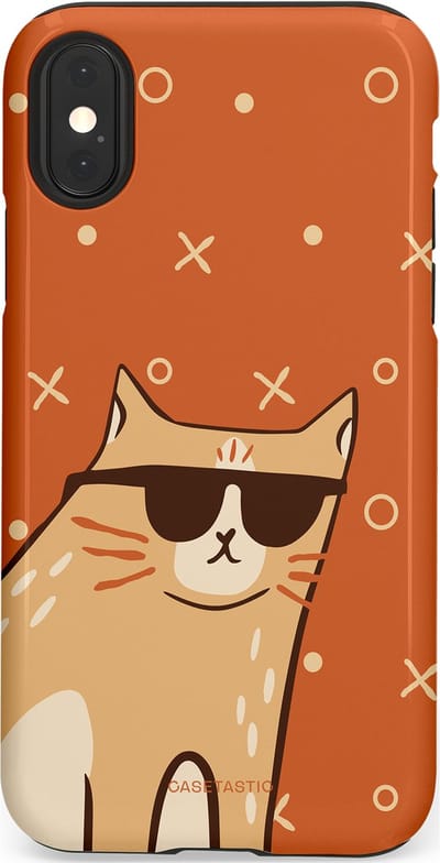 Casetastic Hoesje Geschikt voor Apple iPhone X/Xs - Stijlvolle Beschermende Duo-layer Case - CoolCat