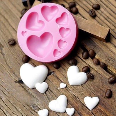 Lief Hartvormig Siliconen Fondant Vormpje DIY Kleurrijk Zoet Hart Chocolade Snoep Deeg Taart Decoratie Gereedschap Vorm
