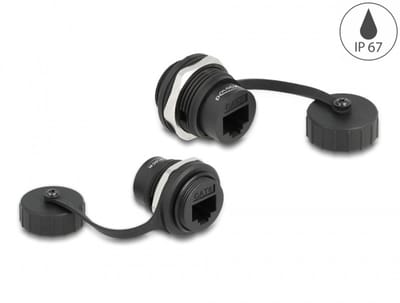 Delock CAT6 Ingebouwde RJ45 connector - Beschermende dop IP67 - Stof en waterdicht
