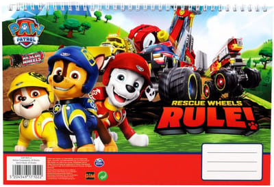 Paw Patrol Reddingswielen A/4 Spiraal Schetsboek, 30 Vellen