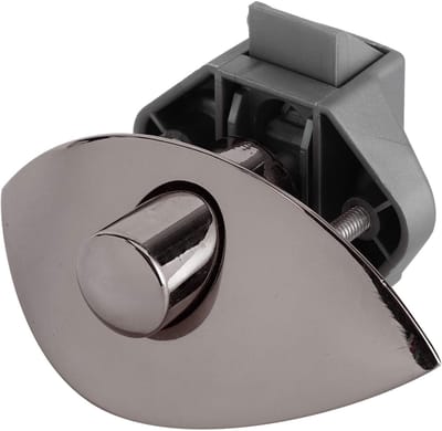 Veilige Drukknopsluiting voor Kastdeuren - Sleutelloze Vergrendeling van Zinklegering voor Marine, Boot en Caravan - Geschikt voor 12-25mm Houten Deuren (Donkergrijs)