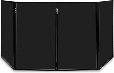 DJ Booth - Vonyx DB2B DJ-scherm met 4 panelen van 120 x 70cm voor een strakke afwerking van elke DJ Booth - Zwart