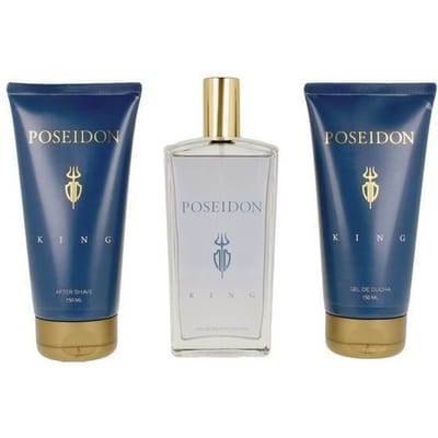 Set de Parfum - Poseidon - The King - Eau de Toilette 150ml - After Shave 150ml - Gel de Douche 150ml