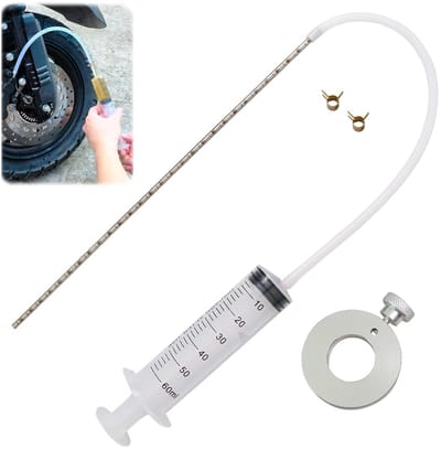 Set van olie gereedschappen voor vorken, olie-niveau meetinstrumenten en universele motorfiets olie-syringe 60ml