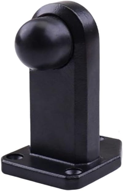Deurstopper RVS - Deurvanger Rubber - Deuren Open Houden - Winddicht Ontwerp - Lang Model - Zwart
