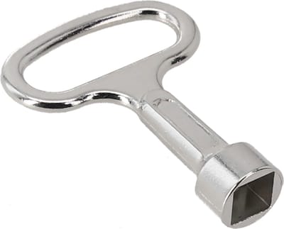 Sleutel - Sleutel voor kraan - 8x8 mm- RVS - Vierhoekig - Loodgieter sleutel - Radiator Sleutel - Chroom sleutel - Tapkranen