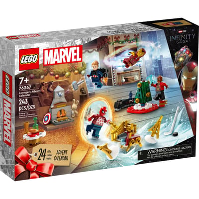 LEGO Super Heroes Avengers Adventskalender 76267, Bouwstenen, Kerstcadeau, Amerikaanse Stripboek Superheld, Jongens Leeftijd 7 en Ouder