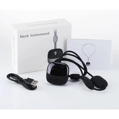 Draagbare Elektrische Nekmassager Microstroom Cervicale Wervelkolom Massager 3 Standen Warme Compressie Slimme Nekmassage Ontspanningstool CN zwart