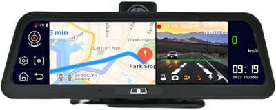Dashcam voor Auto - 10" 4G Android 8.1 Dashcam - GPS Navigatie, Dual 1080P Camera - ADAS Rijhulp - Parkeermodus - Achteruitrijcamera - WiFi - Bluetooth - G-Sensor - Loop Recording - Zwart