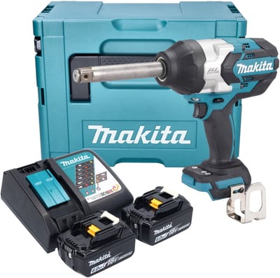 Makita DTW 1005 RGJ accu slagmoersleutel 18 V 1360 Nm 3/4" borstelloos + 2x oplaadbare accu 6.0 Ah + lader + Makpac
