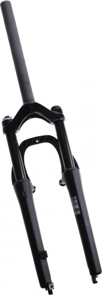 Spinner voorvork MTB 26 inch - verend - 1 1/8 inch - zwart
