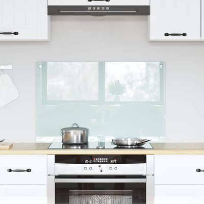 vidaXL - Keukenachterwand - Melk - 80 - x - 50 - cm - gehard - glas