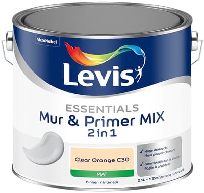 Levis - Essentials Mur & Primer Mix - Clear Orange C30 - Mengverf - 2,5 L