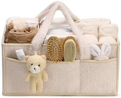 Dailygoody - Luiertas - Diaper Bag - Duurzaam en veelzijdig - Elfenbeinwit - Organizer met vakken - Ideaal voor ouders - Baby producten