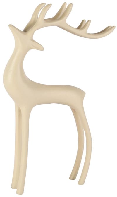 Dekoratief | Deco hert staand, cr?me, aluminium, 15x4x25cm | A258143