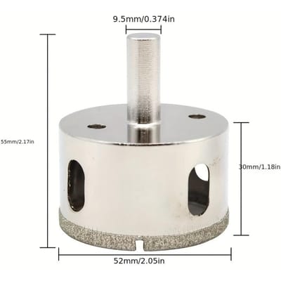 Scie-cloche diamantée durable, 51-200 mm - Parfaite pour couper le carrelage, le marbre et la céramique