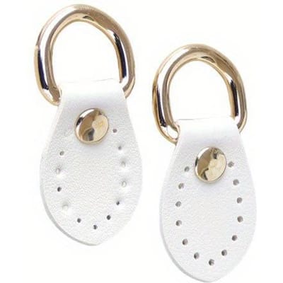 2 stuks Bandhaken met D-Ring Gesp - Stijlvolle Handgemaakte Vervanging voor DIY Handtassen, Tassen & Rugzakken (Wit, zwart, bruin) 2.36in (6cm)