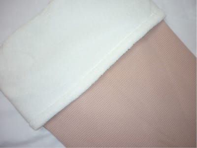 Oogappel Tricot Wafelstof Teddy Wiegdeken 75x100 cm-Roze