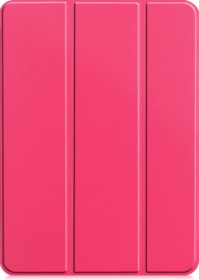 Hoesje - Geschikt voor Apple iPad Pro (2022) - 11 inch - 4e generatie - Dun & Stevig - Trifold Bookcase - Hard Cover - Hardcover Book Case - Tablet Hoes - Donkerroze
