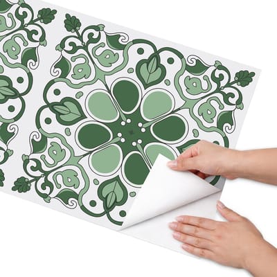 Coloray Meubel Wrap Folie - Groente Meubelfolie - 50x100 cm - Plakfolie Meubels Groene tegels - Decoratiefolie Zelfklevend - Modern Meubelfolie - Meubelfolie Zelfklevend - Badkamer decoratie - Achtergronden en patronen