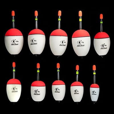 Dailygoods- Drijvers Hoge Kwaliteit - EVA Lichtgevende Drijver - Visdobbers - Zeevisserij - Karper Tackle - 10 Maten - Visdobber