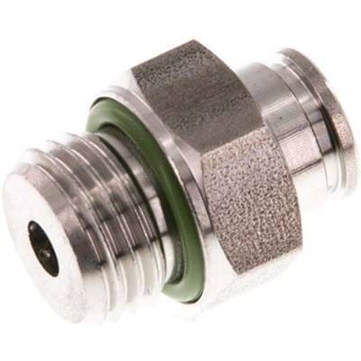 6mm x G1/4'' RVS Insteekfitting Buitendraad FKM