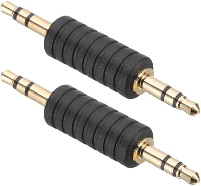 3.5mm Male naar Male Audio Adapter - 2 Stuks Stereo Plug Connector voor Hoofdtelefoon, Computer en Laptop - Goud Geplateerd voor Optimale Geluidskwaliteit