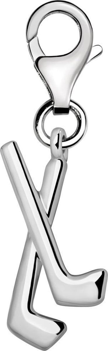 Quiges – Charm – Hanger - Hockeysticks - Verzilverd - karabijnslot - geschikt - voor - Bedelarmband - QHC121