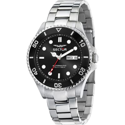 Sector no Limits - R3223161021 - 230 Watch - Roestvrij staal - Zilverkleurig - Zwart - 43 MM