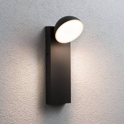 LED-wandarmatuur voor buiten Puka zeewater bestendig IP44 rond 110x315 mm 3000K 8,5W 460lm 230V Antraciet Aluminium
