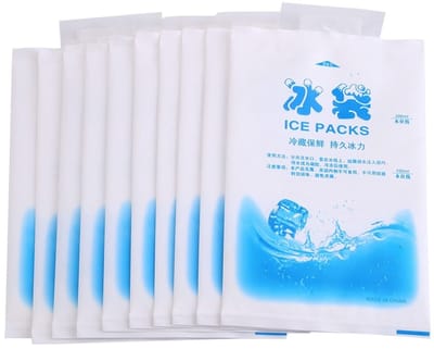 Dailygoods- IJszakken 10 stuks - Herbruikbare Koelzakken - Koelelementen voor Levensmiddelen - Koud Kompres voor Blessures - Veilig en Milieuvriendelijk - Eenvoudig te Dragen - Koelpack