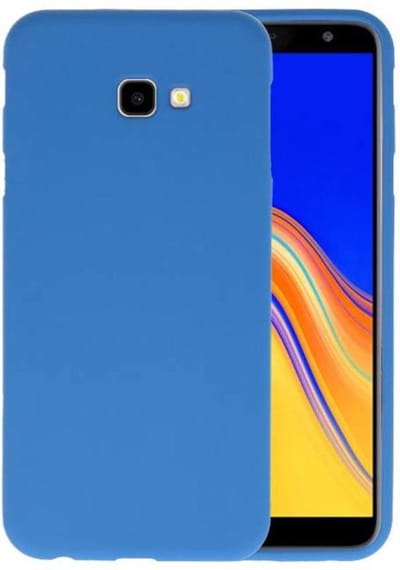 Hoesje Geschikt voor de Samsung Galaxy J4 Plus - Backcover Color Telefoonhoesje - Navy