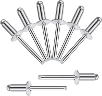 Blindklinknagels - Popnagels aluminium - Materiaal verbinden - Corrosiebestendig staal - 6.4 x 16 mm - Zilver