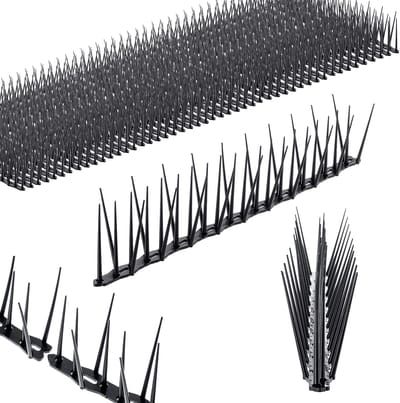 KADAX Vogelafweer van kunststof, duivenafweer, spikes, vogelbescherming voor balkon, raam, dak, tuin, vogelverschrikker ter afweer van vogels, duivenbescherming (zwart, 50 stuks)