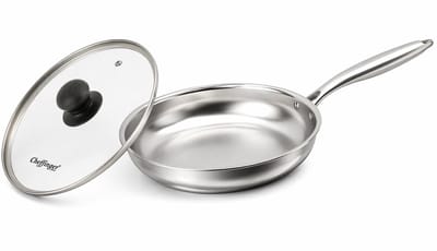 Cheffinger Koekenpan met Deksel - 28cm - RVS - Zilver