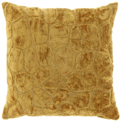 Unique Living Sierkussen Elina - Viscose - Geel - 45x45 cm (BxH)