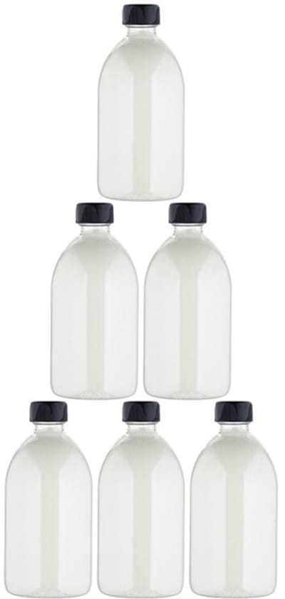 Scrubzout White Lotus - 650 gram - Fles met zwarte dop - set van 6 stuks - Hydraterende Lichaamsscrub