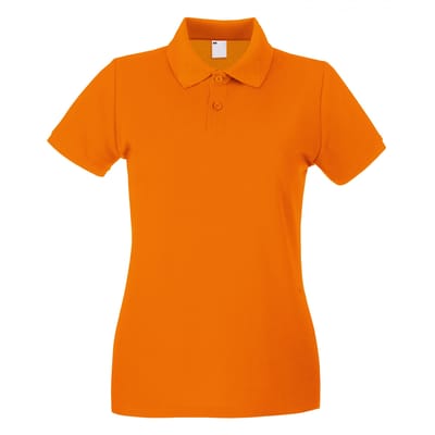 Fruit of the Loom Dames/Dames Lady Fit Poloshirt met korte mouwen (Helder oranje)